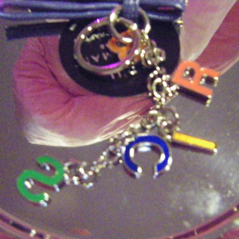 BRICS Silvertone Keychain Multi Color Letters - Picture 3 of 3
